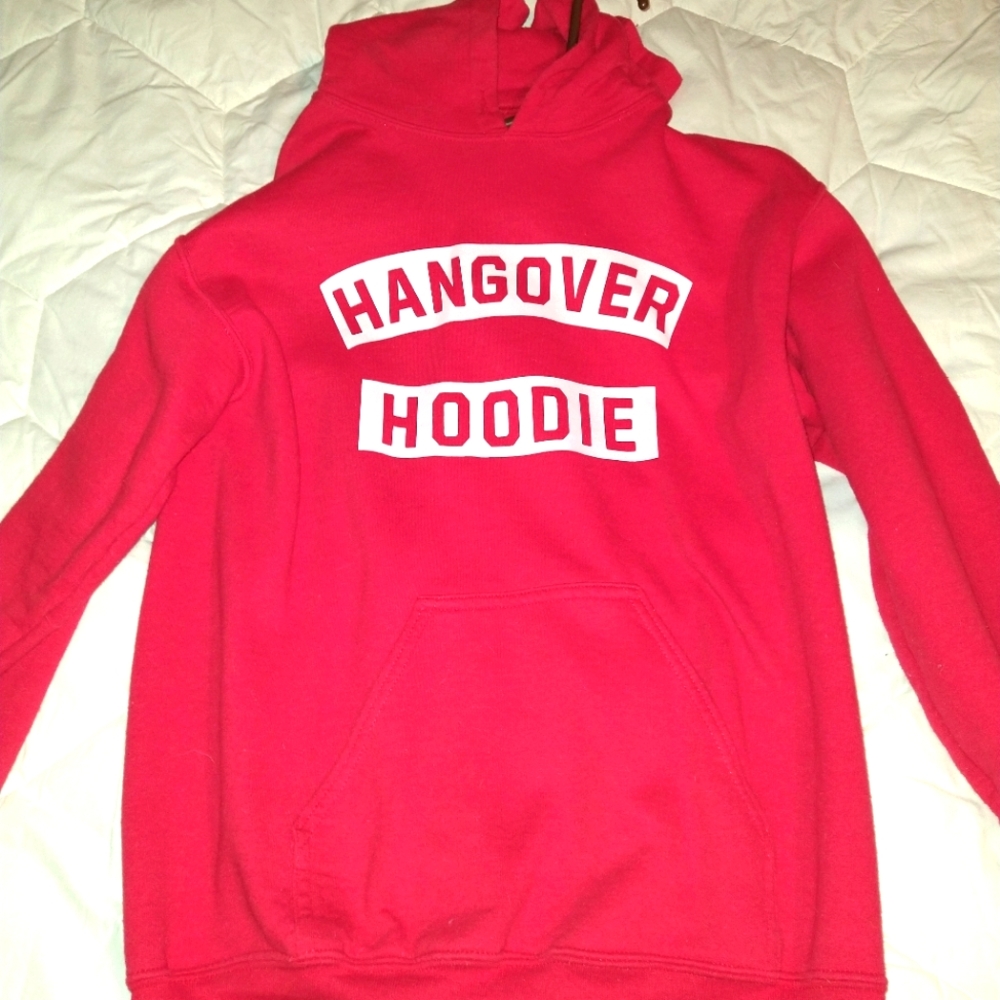 I am selling a Gildan "Hangover Hoodie". Size small- Unisex.